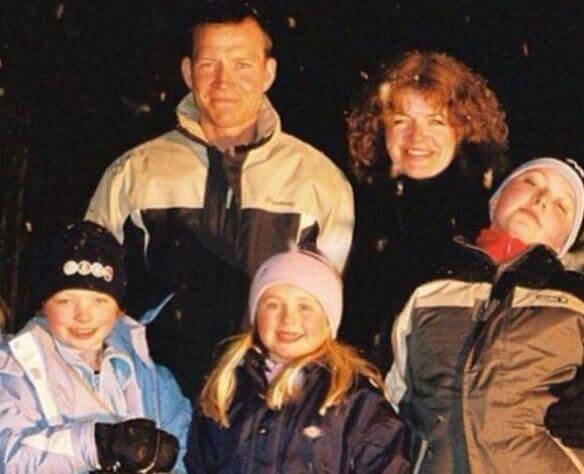 Kate Cassidy with her family.